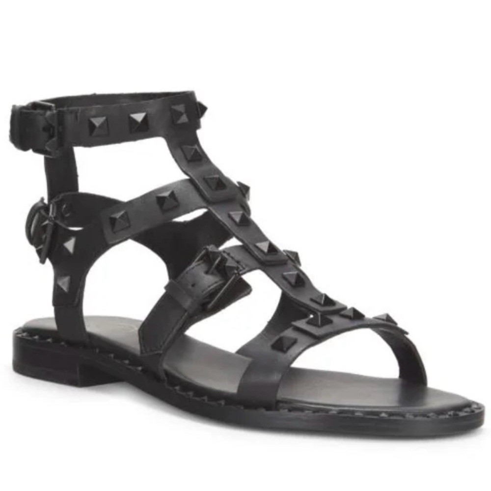 Ash Black Studded Gladiator Sandals